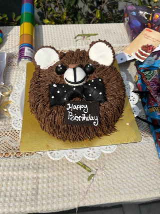 Charming Brown Bear Theme Cake