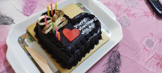 Heart on Heart Chocolate Truffle Cake
