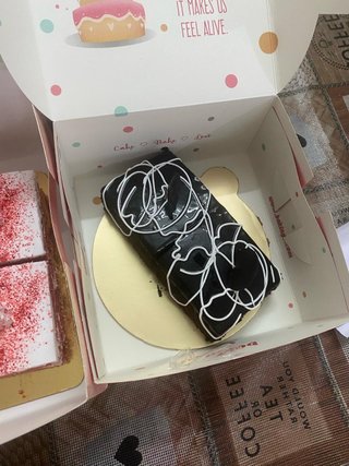 Six Assorted Red Velvet Chocolate and White Forest Pastries
