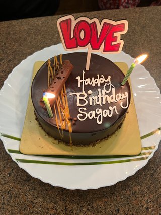 Chocolate Truffle Cake With Love Topper
