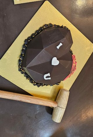 Heart Shape Chocolate Truffle Pinata Cake