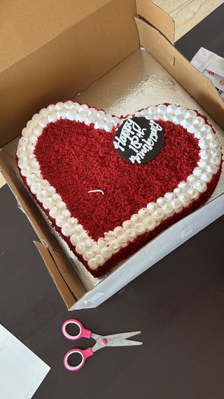 Heart Shape Red Velvet Crumb Cake