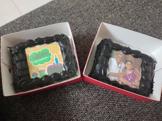 Set Of Two Personalised Birthday Chocolate Brownies