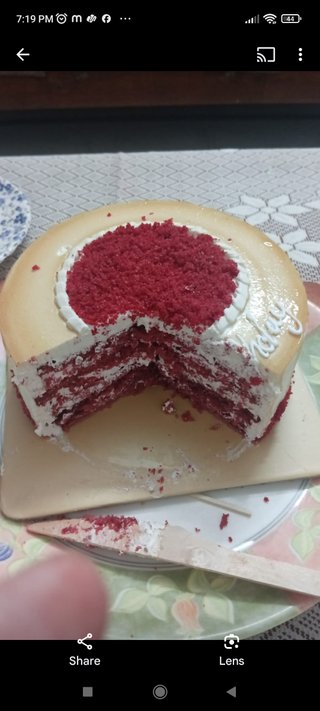 Red Velvet Coffee Drip Cream Cake