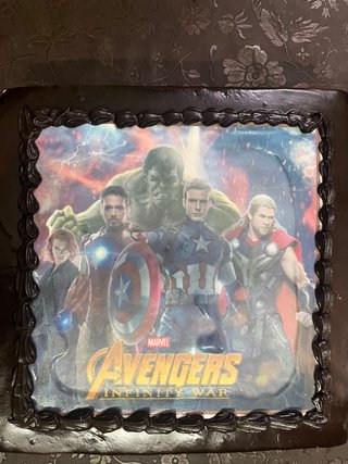 Epic Avengers Photo Cake