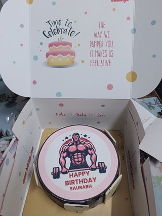 Gym Buff Birthday Cake