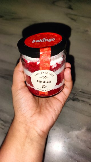 Personalised Bday Red Velvet Jar Cakes