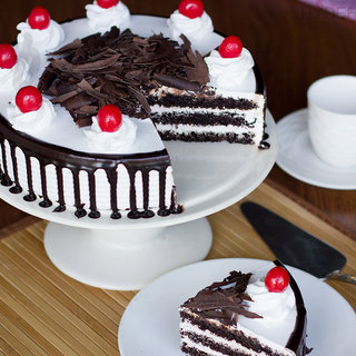 Sliced View of Black Forest Cake