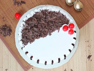 Top View of A Black Forest Cake