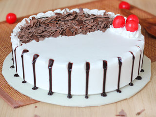 Zoomed View of A Black Forest Cake 