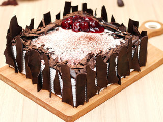 Zoomed view of Vegan Black Forest Cake