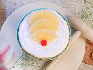 Top View of Opened Avenger Pineapple Pinata Cake