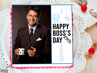 Happy Boss Day Photo Cake