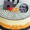 Top Side View of Round Shaped Butterscotch Cake