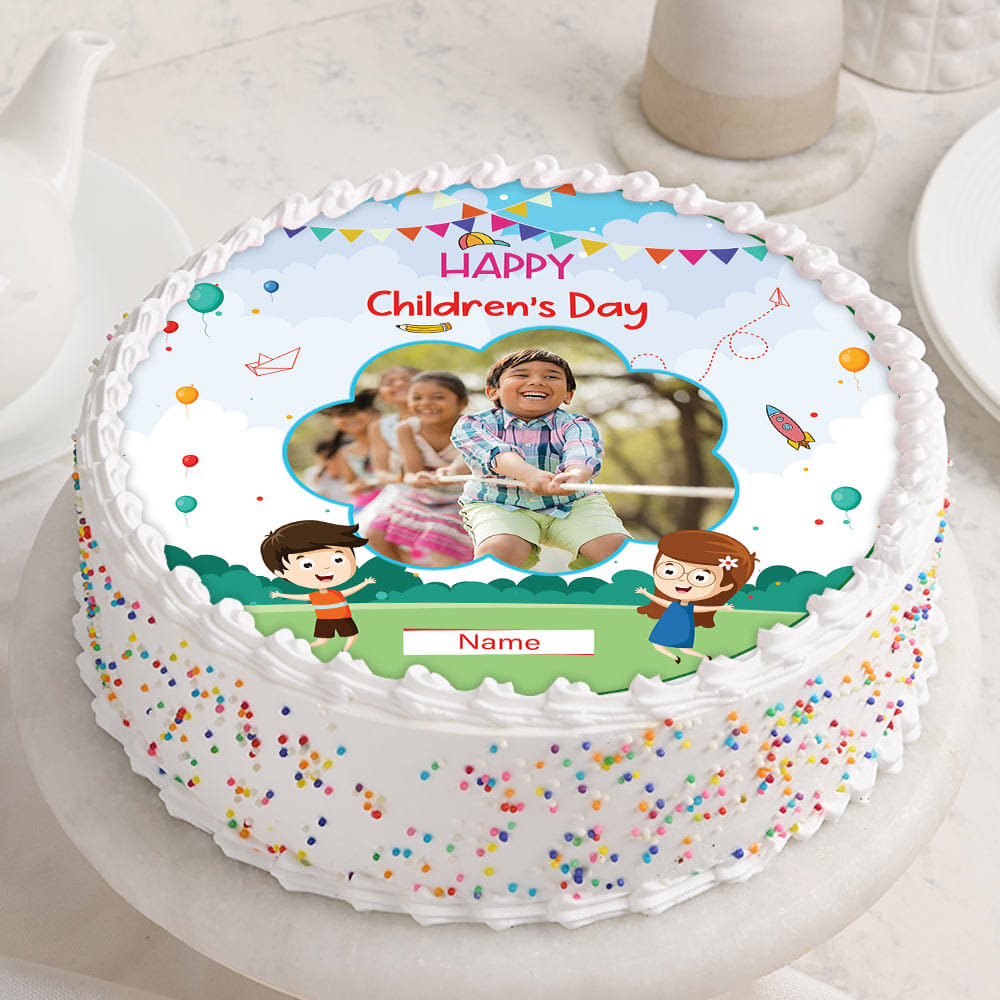 Buy Cheerful Childrens Day Photo CakeChildrens Day Photo Cake