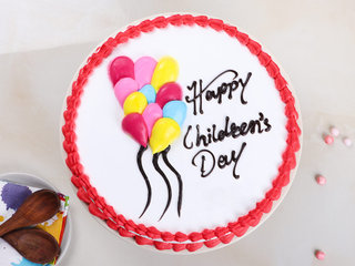 Childrens Day Round Vanilla Cake
