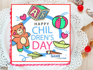 Childrens Day Poster Cake