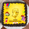 Top View Poster Cake for Children's Day