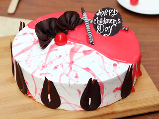 Childrens Day Strawberry Vanilla Cake