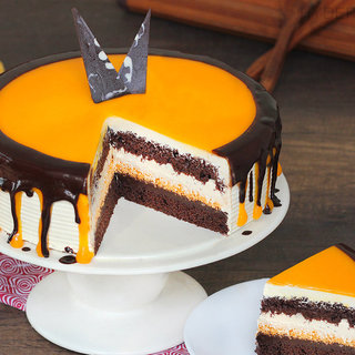 Sliced View of Choco Orange Cake