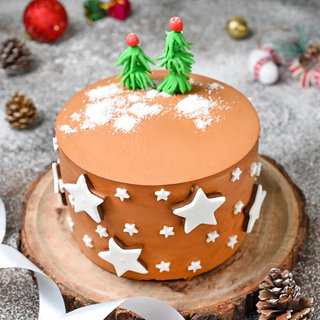 Choco Star Christmas Cake