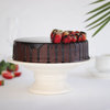 Side View of Choco Vanilla Strawberry Cake
