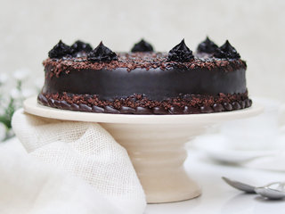 Side View of Chocolate Truffle Cake