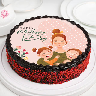 Chocolate Truffle Mothers Day Photo Cake