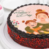 Zoom View of Chocolate Truffle Mothers Day Photo Cake