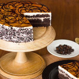 Sliced View of Coffee Mocha Cake