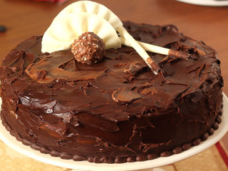 Zoomed View of Couverture Hazelnut Chocolate Cake