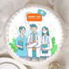 Top View of Photo Cake For Doctors Day