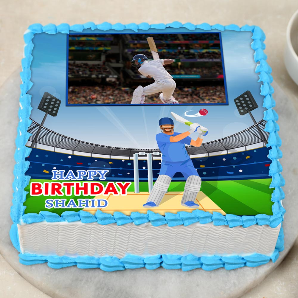 Cricket Theme Cake|Customized Cake Shop in Hyderabad|CakeSmash.in