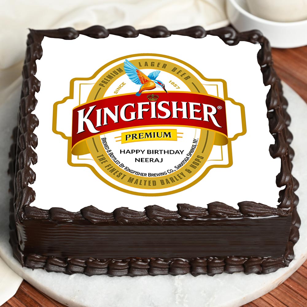 Buy Trendy Kingfisher Photo Cake-Dainty Kingfisher Cake