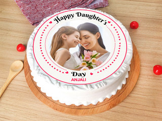 Happy Daughters Day Photo Cake