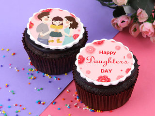 Daughters Day Special Frosted Poster Cupcakes