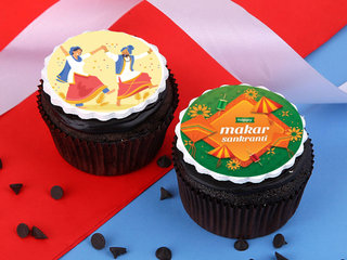 Happy Makar Sakranti Photo Cup Cake