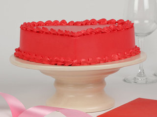 Side View of Red Velvet Vegan Cake