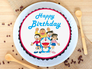 Delightful Doraemon Delicacy Chocolate Poster Cake