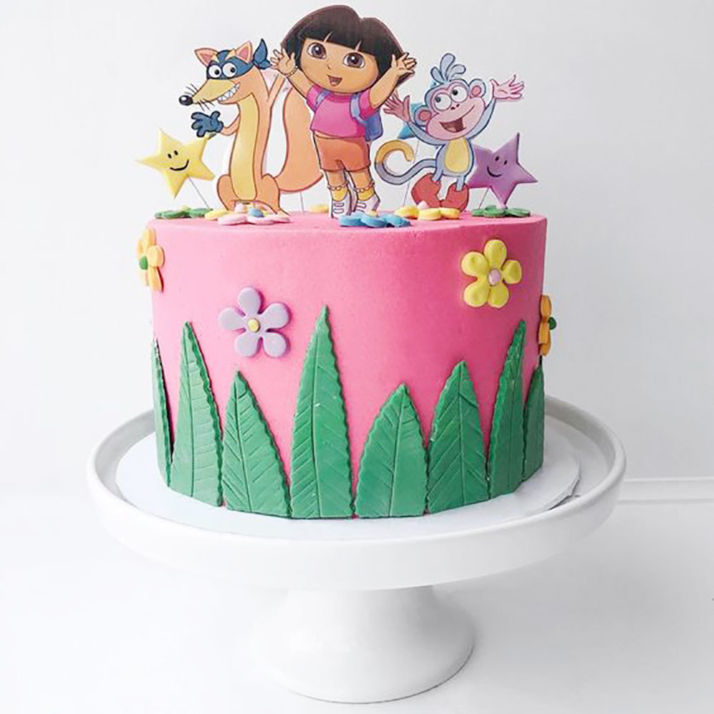 Buy Dora Cartoon Characters Artwork Fondant Cake-Dora Cartoon ...