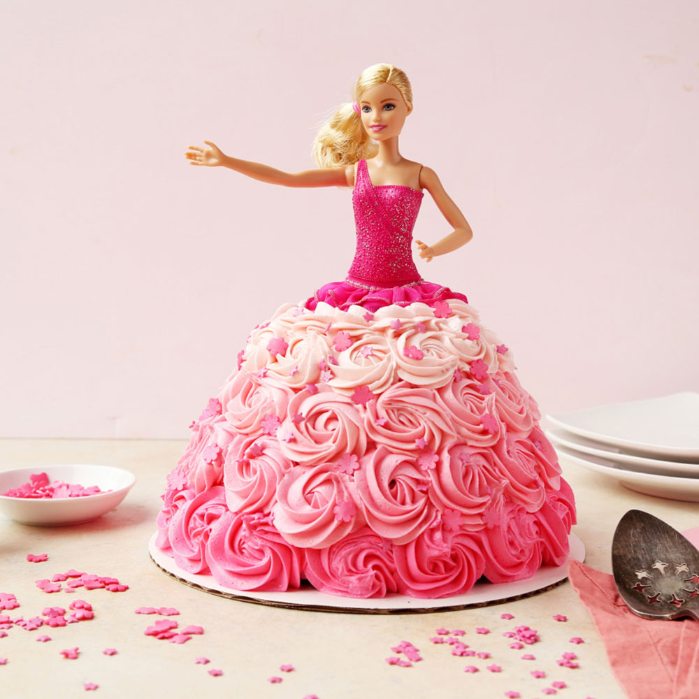 Buy Cream Fantasy Barbie Cake-Fantasy Barbie Cake