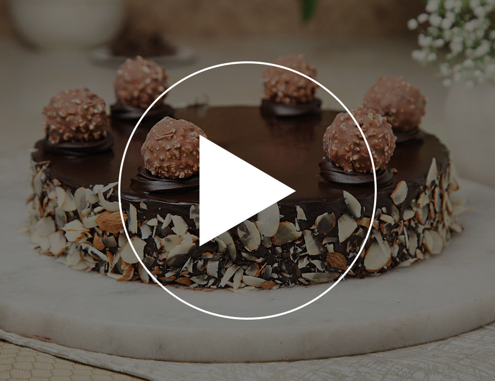 Chocolate Ferrero Rocher Almonds Cake