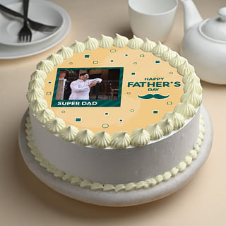 Fathers Day Frosty Photo Cake