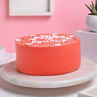 Side View of Special Strawberry Womens Day Cake