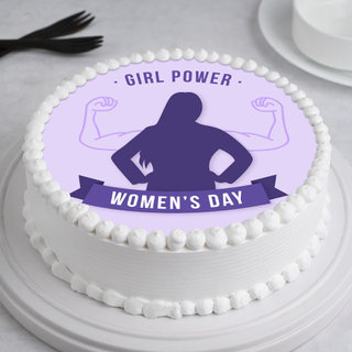 Women's Day Girl Power Photo Cake