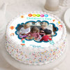 Happy Children's Day Round Shaped Photo Cake