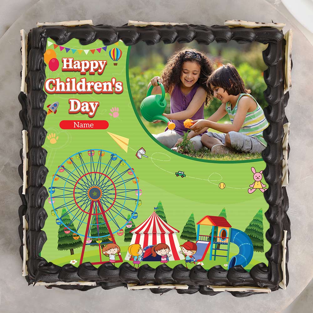 Buy Happy Children's Day Square Shaped Photo Cake-Happy Children's ...