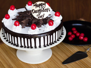 Happy Daughters Day Black Forest Cake