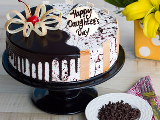 Happy Daughters Day Choco Vanilla Cake