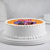 Side View of Happy Holi Photo Cake